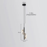 Lámpara colgante nórdica de espiral LED para mesita de noche, iluminación interior, dormitorio, sala de estar, decoración del hogar, luz acrílica moderna