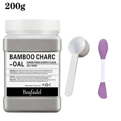 Mascarilla de hidrogelatina suave de 650 g en polvo, mascarilla de hidrogelatina casera, exfoliante con ácido hialurónico, mascarilla facial de rosas para el cuidado de la piel.