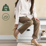 SoBuy FSR64 Shoe dump truck seat chest of drawers bench with seat cushion shoe bench with 2 flaps BHT approx.: 104x52x24cm