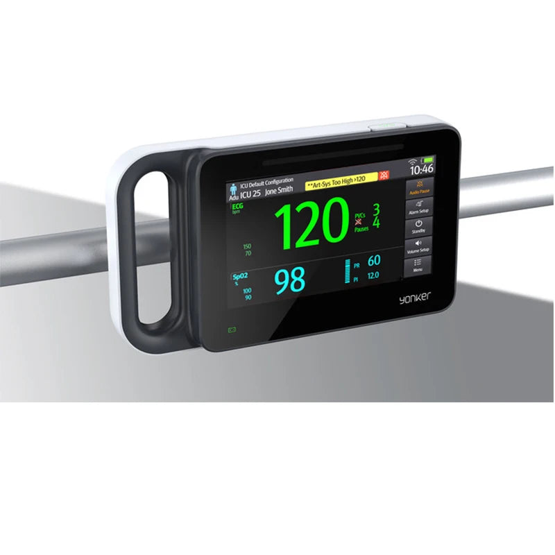 7 inch Touch screen Newborn adult /VET Use portable 6-parameter  ECG/NIBP/PR/SPO2/RESP/TEMP patient monitor vital sign monitor