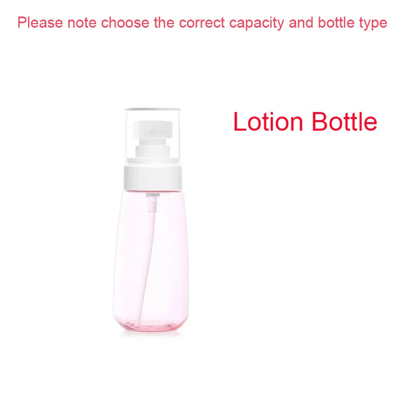 30ml 60ml Travel Spray Bottle Transparent Plastic Bottle Lotion Pump Travel Perfume Fine Mist Toner Bottles Refill Lotion Bottle