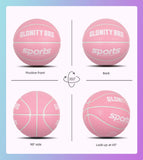 Women's Basketball Size 5, 6, 7 Pink Official Competition Children's Basketball Indoor Outdoor Standard Ball PU Non-slip Wear-resistant