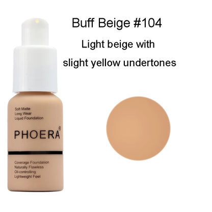 30ml phoera fundação base de maquiagem creme mineral toque branqueamento corretivo macio fosco óleo-controle ofertas quentes fundação tslm1