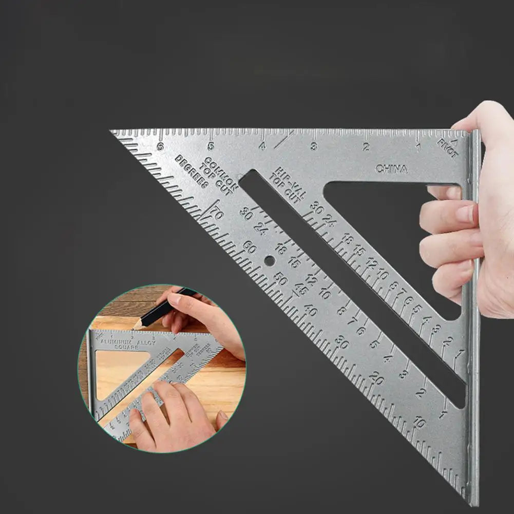 Thickening Angle Rule Aluminum Alloy Carpenter Measurement Square Ruler Layout Tool Measurement Tool Triangle Rule 90 Degree