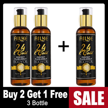 AILKE 24K Glod Flawlessly Skin Care Set, Whitening, Reduce Dark Spots, Pigmentation, Wrinkles, Moisturize, For All Skin Types