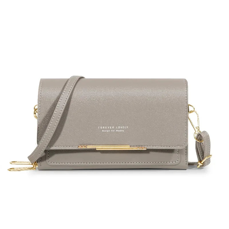 Nuevos bolsos de piel sintética para mujer, multifuncionales, de gran capacidad, tipo bandolera, a la moda, para teléfono