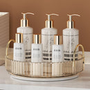 Organizador de maquillaje giratorio para tocador, organizador de 3 niveles para el cuidado de la piel, gran espacio de almacenamiento para encimera de baño, soporte transparente para cosméticos, tocador