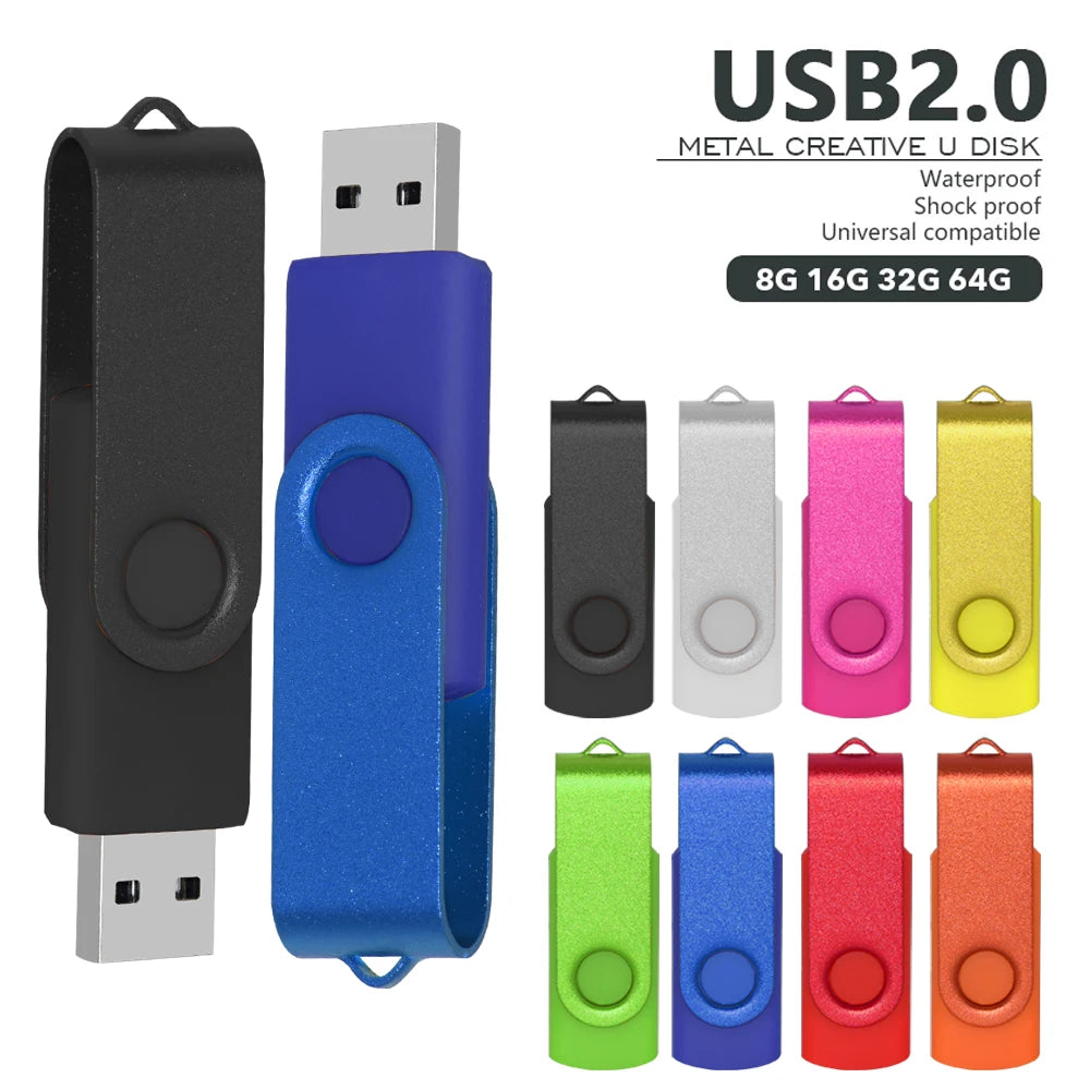 metal USB Flash Drive 128GB 64GB 32GB high-speed 16GB 8GB 4GB memory Flash USB Stick pen drive 128MB 512MB PenDrive 2.0