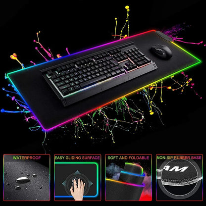 Apex Legend Luminescence Mousepad Desk Protector Anime Accessorie Rgb Mouse Pad Keyboard Computer Gamer Table Backlit Mat Gaming