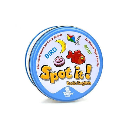 Spot It Cards Game Dobble Juego Pokemon Pikachu with Metal Box One Piece Doraemon Friends Party Jr Hip Board Game for Kids Gifts