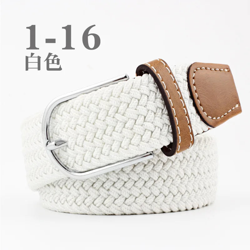 Stretch Woven Belt Unisex Canvas Belts Fashion Casual Student Belt Women Cinturon Male Waistband 105cm