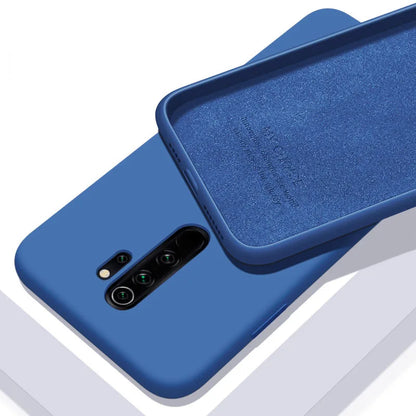Funda de silicona líquida suave y sólida para XiaoMi RedMi Note 9, 9s Pro, 10, 11, 11S, 10s, 10T, 9T, 8, 8T, 7 Pro, 9A, 9C, 10C, Poco X3, F3