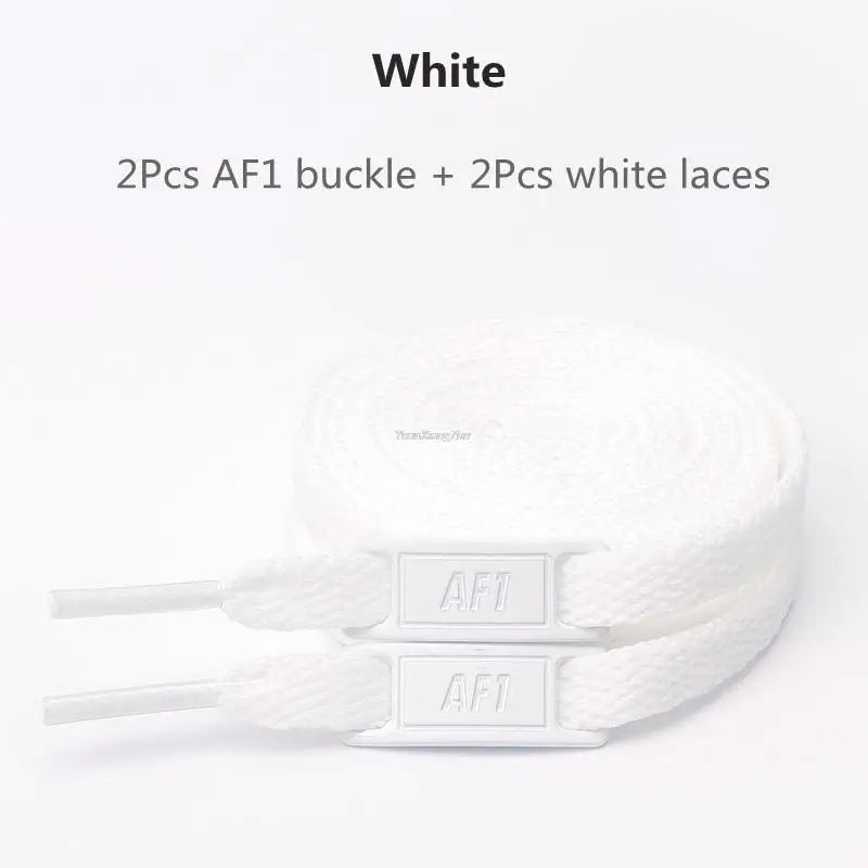 Cordones originales AF1, combinación de cordones blancos para zapatos planos y decoración de zapatos, para zapatillas Air Force One, accesorios para zapatos.