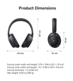 Fone de Ouvido Sem Fio Baseus EH10 NC ANC com Cancelamento de Ruído Híbrido Adaptativo de 45dB, Hi-Res LDAC, Bluetooth 6.0 e 80 Horas de Autonomia