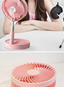 2025 new folding telescopic free adjustment fan charging usb multi-function outdoor portable home desktop floor-standing fan