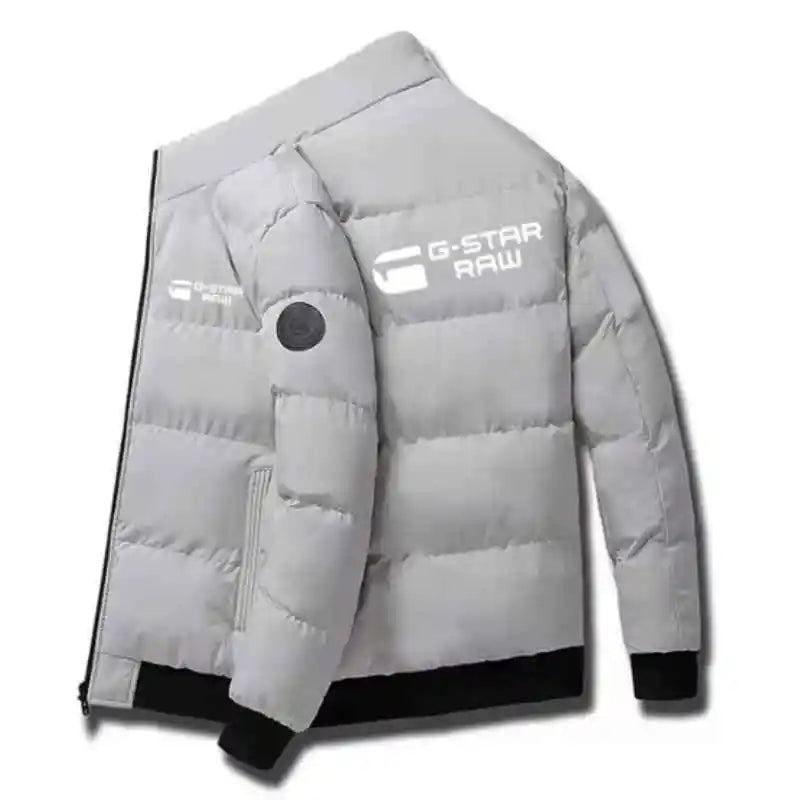 Parka gruesa y cálida con cremallera para hombre, abrigo informal, cortavientos de algodón, acolchada y con cremallera, para invierno, 2024