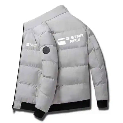 Parka gruesa y cálida con cremallera para hombre, abrigo informal, cortavientos de algodón, acolchada y con cremallera, para invierno, 2024