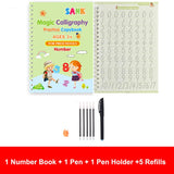 Sank Magic Practice Copybook Pen Preschools Kids Calligraphy English Verison Free Wiping Children Reusable Writing Book
