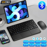 Touchpad Bluetooth Wireless Keyboard For Android iOS Samsung Xiaomi Tablet For iPad Air Pro Mini Spanish Russian Korean Keyboard