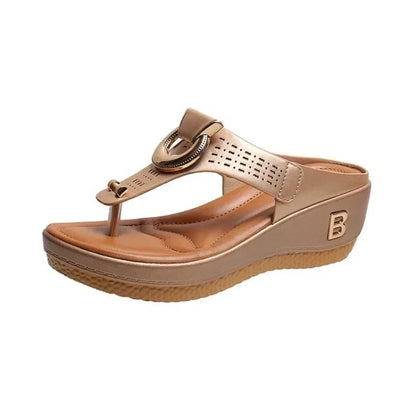 New Summer Women Sandals Open Toe Beach Shoes Flip Flops Wedges Comfortable Slippers Cute Sandals Plu Size 35~43 Chaussure Femme
