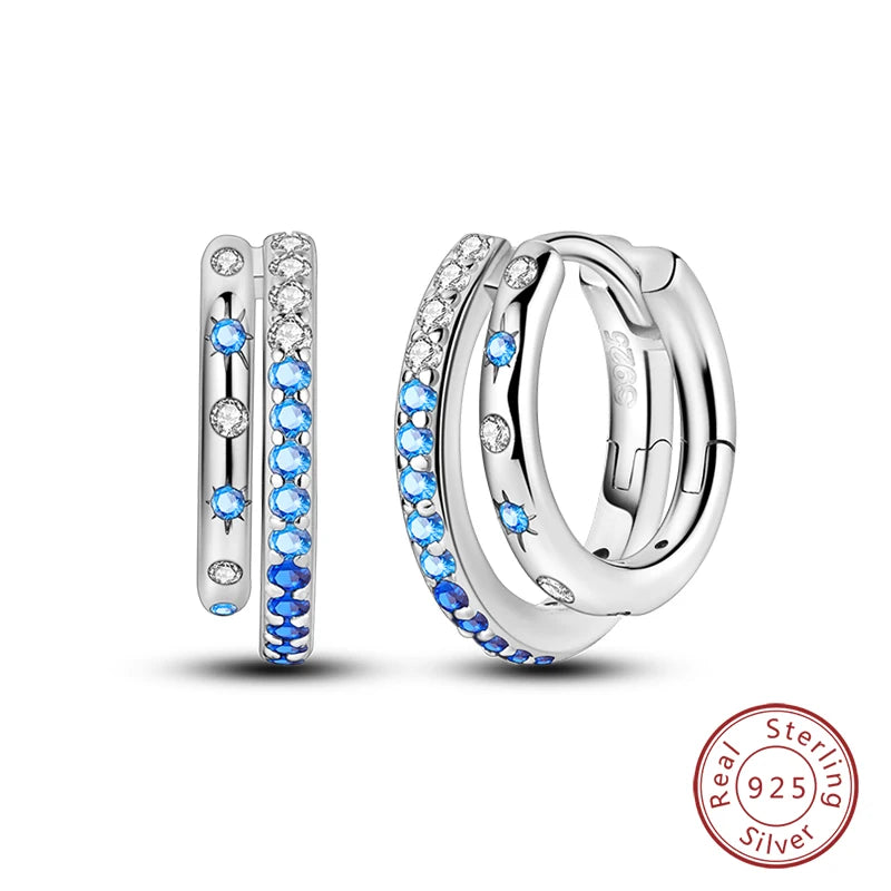 Real 925 Sterling Silver Colorful Dragonfly Butterfly Animal Earrings For Women Exquisite Birthday Anniversary Jewelry Gifts