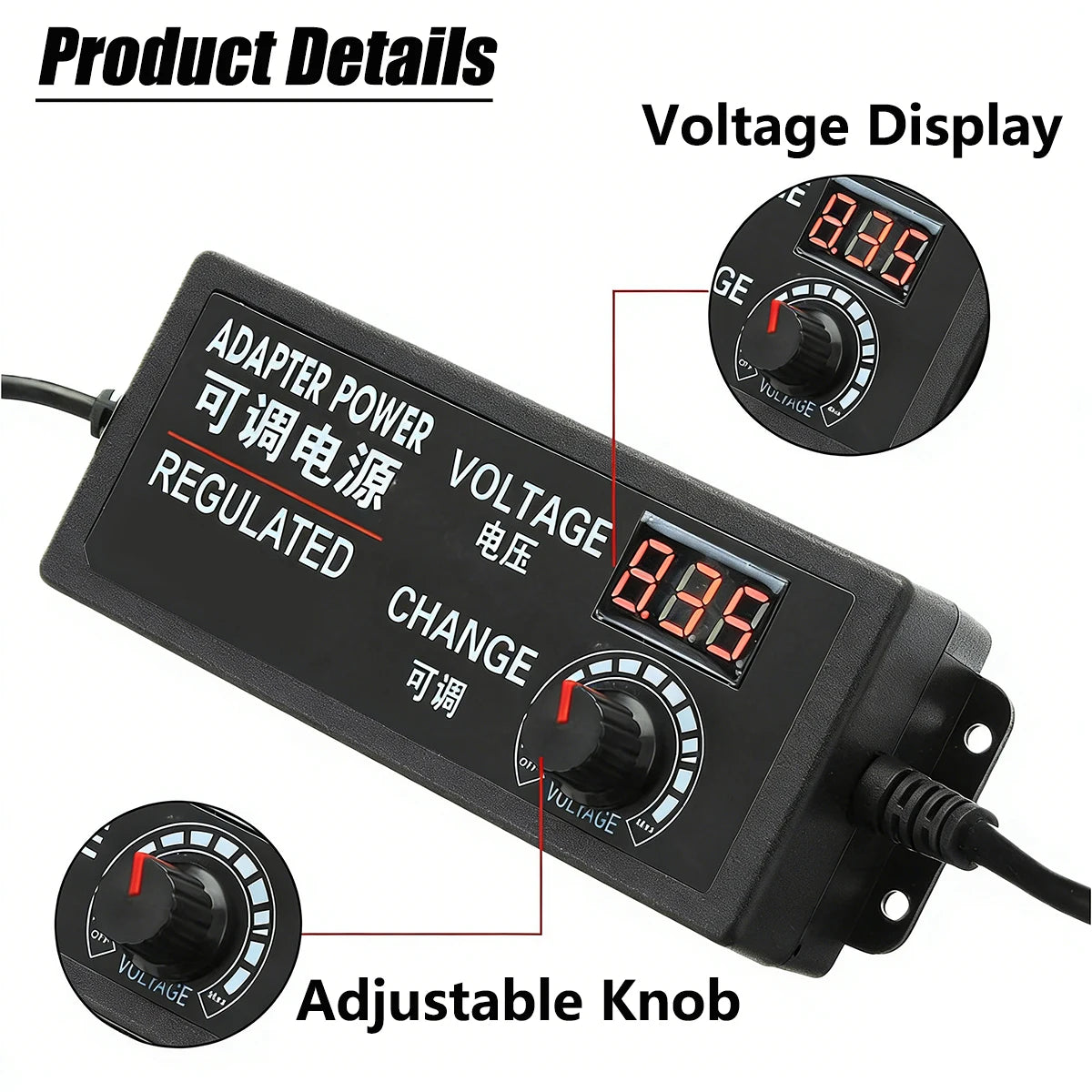Power Supply Adjustable 3V 5V 9V 12V 24V 36V Power Adapter Transformer AC 220V 110V TO DC 3V 12V 24V For LED Strip Light