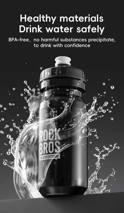 ROCKBROS Cycling Water Bottle 600ml Lightweight Bottle With Dust Cover Gym Water Kettle Drink Outdoor Sports Bike Accessories