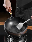 Handmade Forging NON-STICK PAN Household Stir Fry Stew Pot Flat Bottom Small Frying Pan Kitchen Gas Stove Universal Pan Cookware