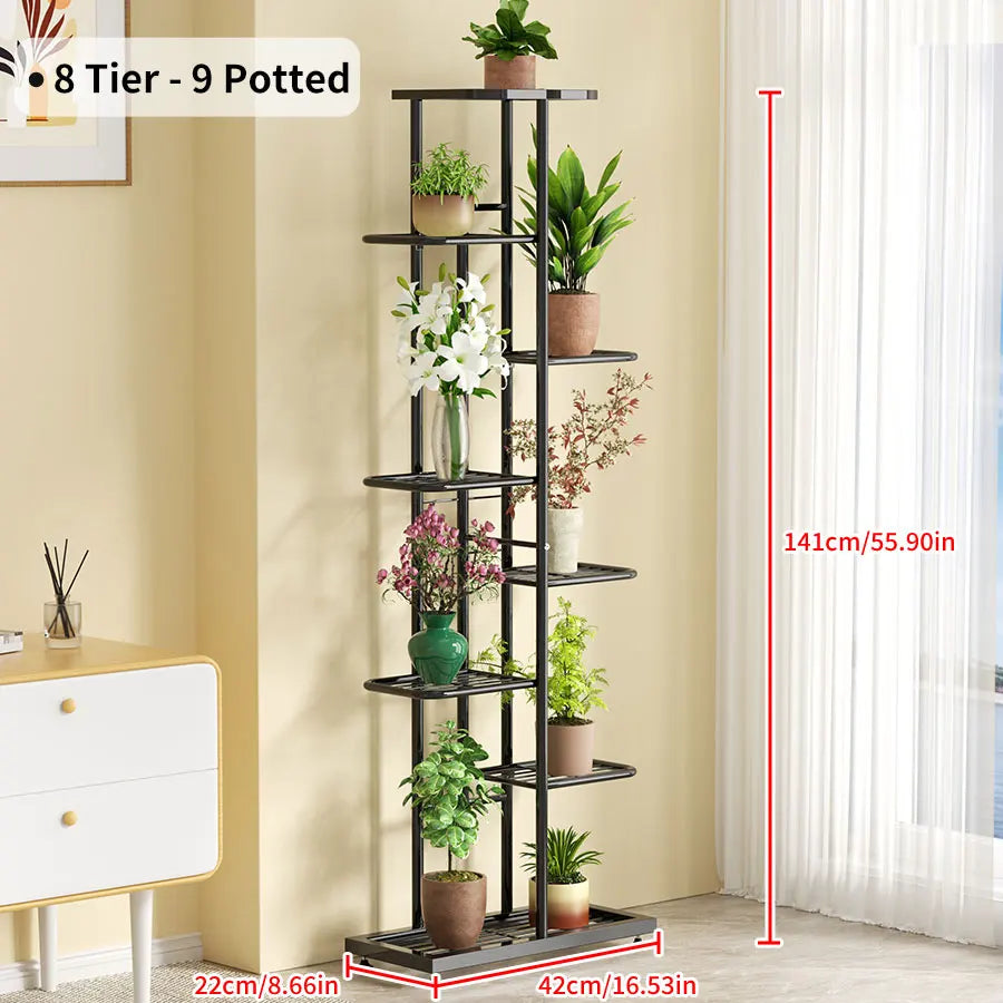 Plant Stand Flower Stand 4/6/8 Tier Flower Pot Shelf Balcony Indoor Multi-layer Storage Rack Succulent Plant Flower Rack