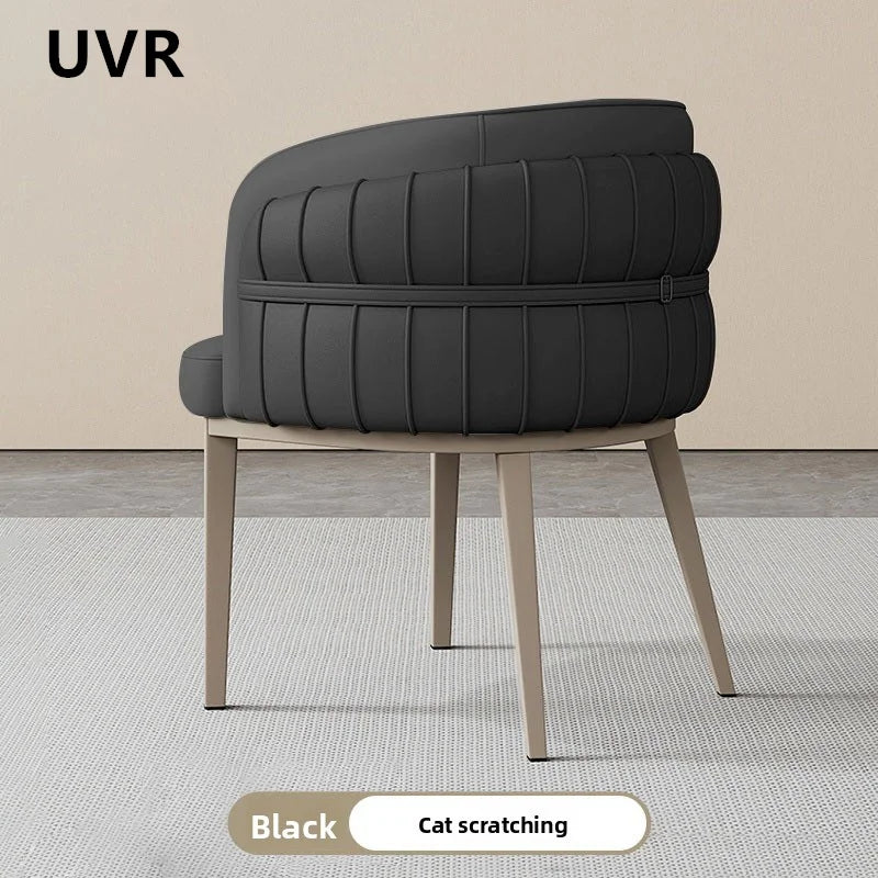 UVR Light Luxury Dining Chair Household Makeup Chair Modern Simple Hotel Negotiation Receiving Chair Restaurant Chair Furniture