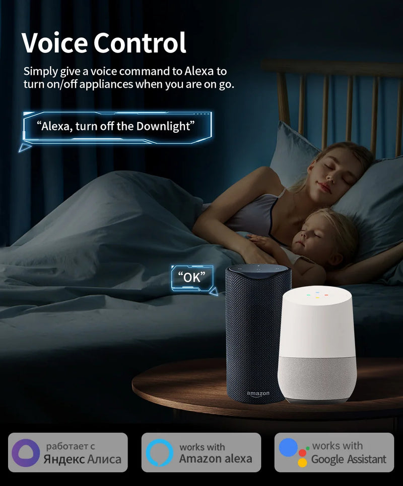 TNCE TUYA Smart Plug WiFi/Zigbee Socket EU 16A/20A With Power Monitor Timing Function Voice Control Works With Alexa GoogleHome