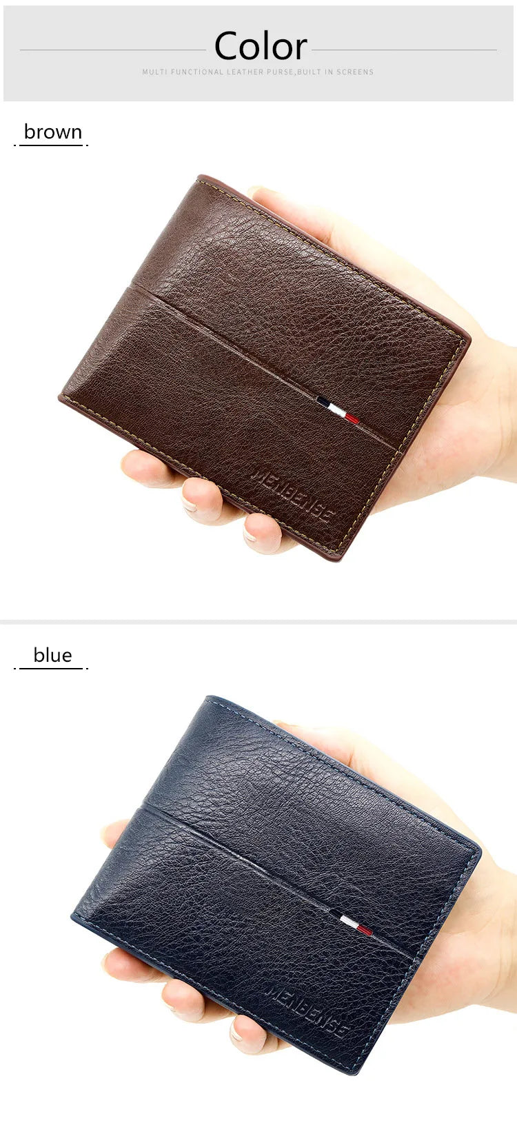 Slim Men Wallets New Short Zipper Card Holder Photo Holder Male Purse Simple Coin Pocket High Quality PU Leather Men's Wallet
