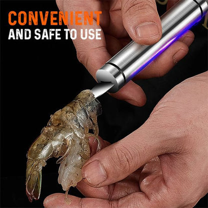 Peel camarão ferramenta 6-em-1 multi funcional de aço inoxidável descascador de camarão linha corte raspagem escavação faca de escala de peixe
