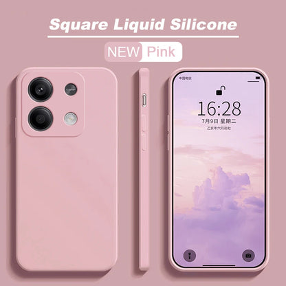 Redmi Note 13 Pro 4G Case Square Liquid Silicone Soft TPU Cover For Xiaomi Redmi Note 13 Note13pro Plus Note13 Pro 4G Phone Case