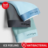 MiiOW 3Pcs Lot Men Boxer Shorts Graphene Antibacterial Ice Silk Underwear Men's Boxer Shorts Seamless Breathable Male Panties L-5XL
