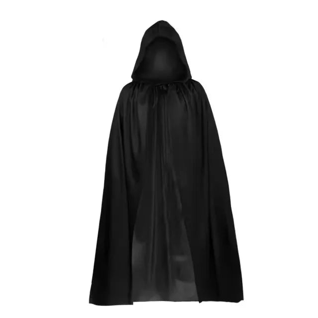 Halloween Death God Play Costume, Kids and Adults Horrible Skeleton Costume, Black Ghost Robe and Sickle, Enjoy Game Party