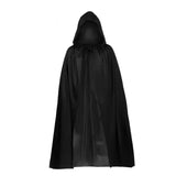Halloween Death God Play Costume, Kids and Adults Horrible Skeleton Costume, Black Ghost Robe and Sickle, Enjoy Game Party