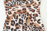 Fashion Sexy Summer Leopard Printed Women's Backless Streetwear Regular Casual Camisole Strapless Skinny Vestidos Robes