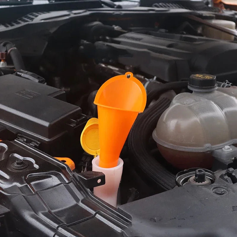 Funil de haste longa para carro, anti-respingo, ferramenta de enchimento de óleo de gasolina, plástico, motor de caminhão, mudança de óleo, funil de reabastecimento, acessórios para carro