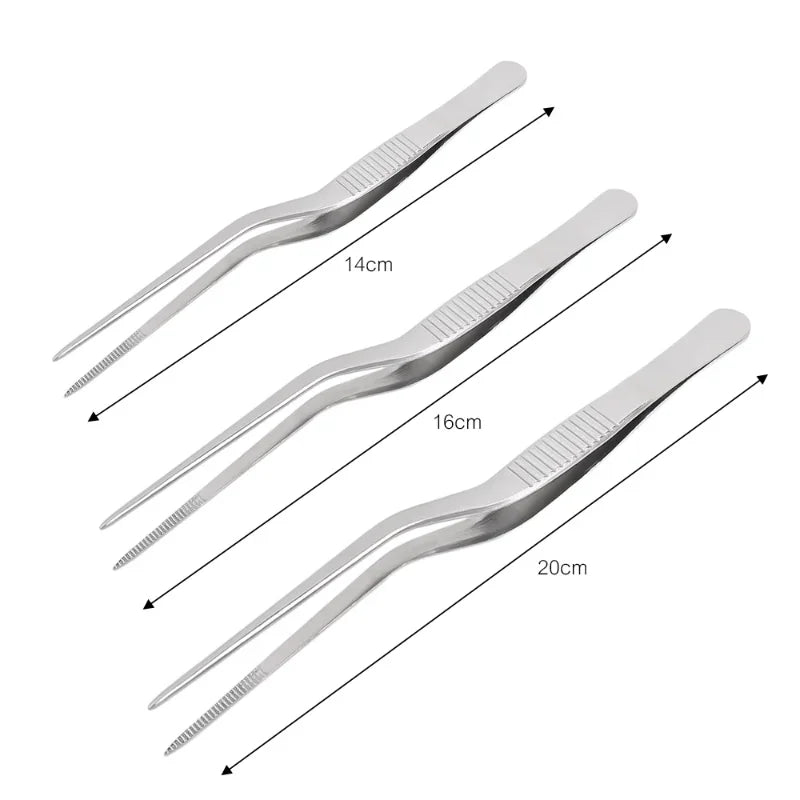 Pinzas de cocina de 3/1 Uds., utensilio para barbacoa, pinzas para comida, barra de cocina, pinzas para jefe, pinzas portátiles de acero inoxidable para Picnic, barbacoa y cocina