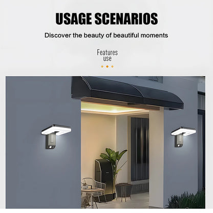 New Outdoor Solar Sensor Wall Light Folding  Light 3 Modes 120°  Adjustable Waterproof Courtyard Corridor Balcony Outdoor
