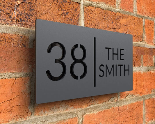 Custom Laser Cut 28/40/45cm Acrylic Modern 3D Floating House Number Sign Outdoor Street Name Waterproof Plate Matte Black White