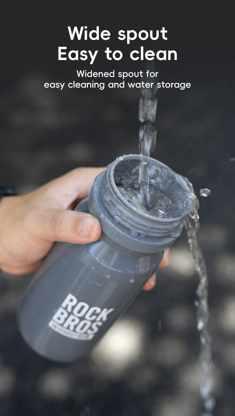 ROCKBROS Cycling Water Bottle 600ml Lightweight Bottle With Dust Cover Gym Water Kettle Drink Outdoor Sports Bike Accessories