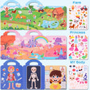 Kids' Reusable DIY Sticker Books Multi-Theme Bubble Sticker Jelly Stickers Portable Montessori Sticker Toy Gifts for Children