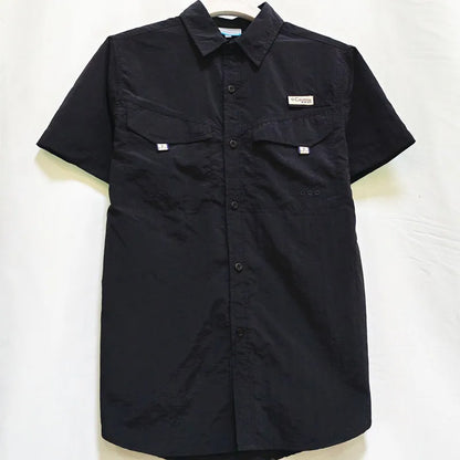 Camisa para hombres Spring/Summer New Long sleeved Short sleeved Classic Polo Collar Shirt Top Pocket Men's Casual Shirt 2024