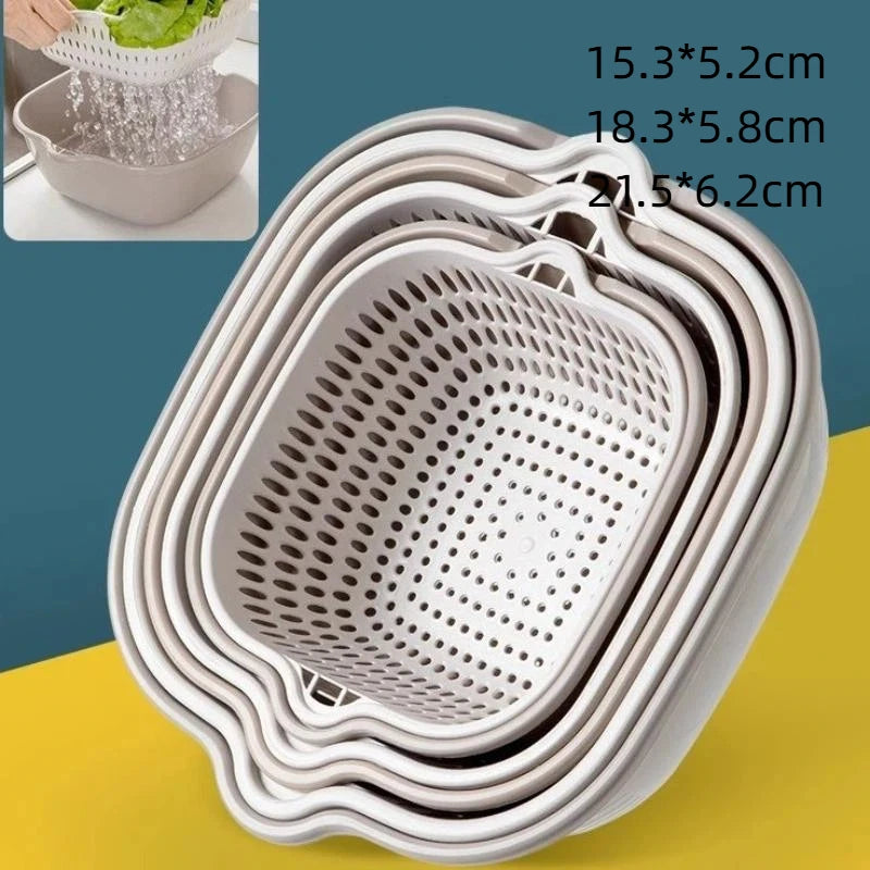 Kitchen Sink Vegetable Drainer Fruit Basket For Fruit Washing Plastic Basin Vegetable Washing Basin Drain Basket Basin