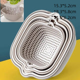 Kitchen Sink Vegetable Drainer Fruit Basket For Fruit Washing Plastic Basin Vegetable Washing Basin Drain Basket Basin