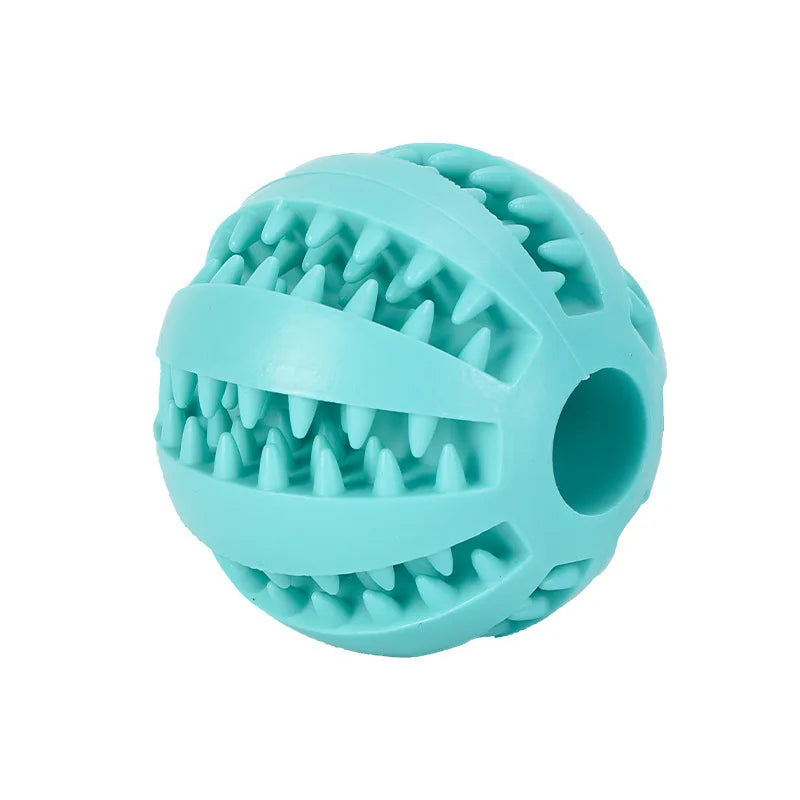 Dog Toy Ball That Leaks Food, Bouncy Rubber Ball for Dogs, Molar Chew Toy, Bite-Resistant Pet Teeth Cleaning Toy, Dog Accessories
