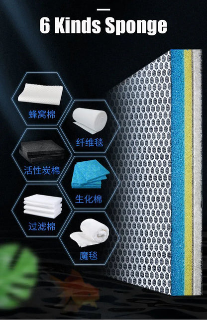 Esponja filtrante para acuario de 12 capas, 12D, biomedio, sin pegamento, de alta densidad, para estanque, filtro externo, algodón, accesorios para skimmer.