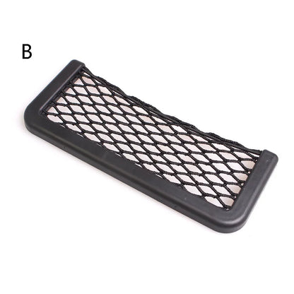 Car Organizer Mesh Storage Bag Net Pocket Mobile Phone Holder Auto Accessories Multi Function Car Storage Net Pocket